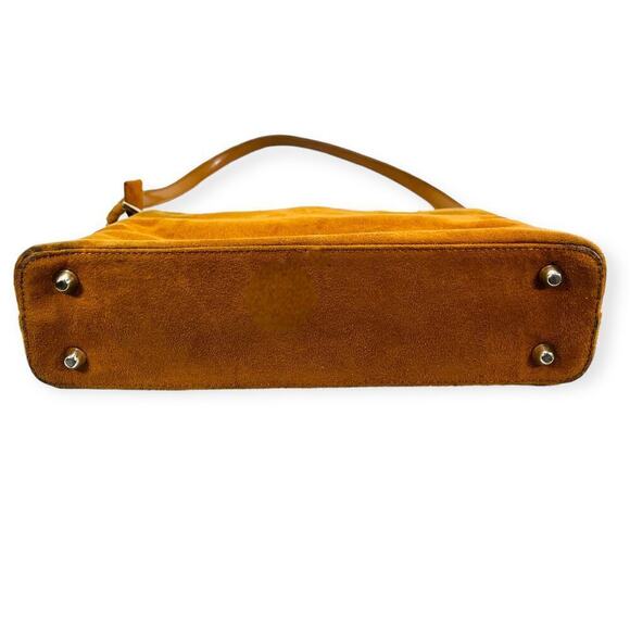 Unbranded Faux Suede Floral Embroidered Mini Handbag Brown Women's Bohemian - Picture 4 of 9